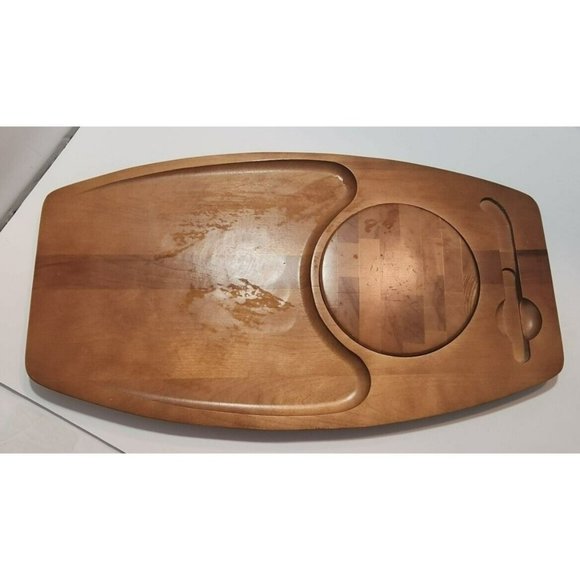 Vtg/Retro MCM Baribocraft Wooden Surfboard Cheese and Bread Serving Board 18" - Picture 2 of 12